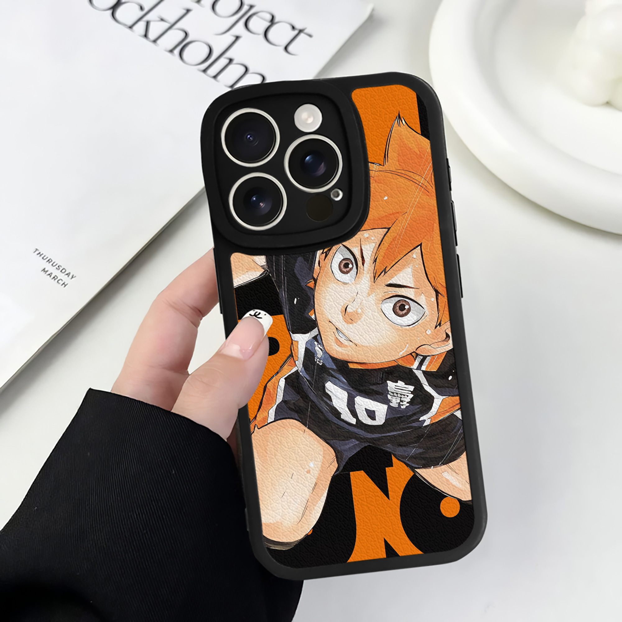 （画像用） ハイキュー!! Haikyu!! 【iPhone 16シリーズ対応】シリコンスマホケース（レザー調） 材質：シリコン